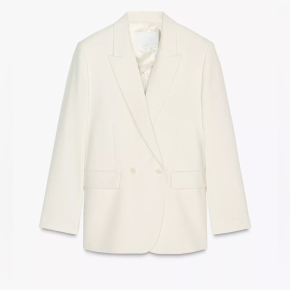 Nwt- zara- ZW COLLECTION DOUBLE BREASTED JACKET-Small - Picture 3 of 8